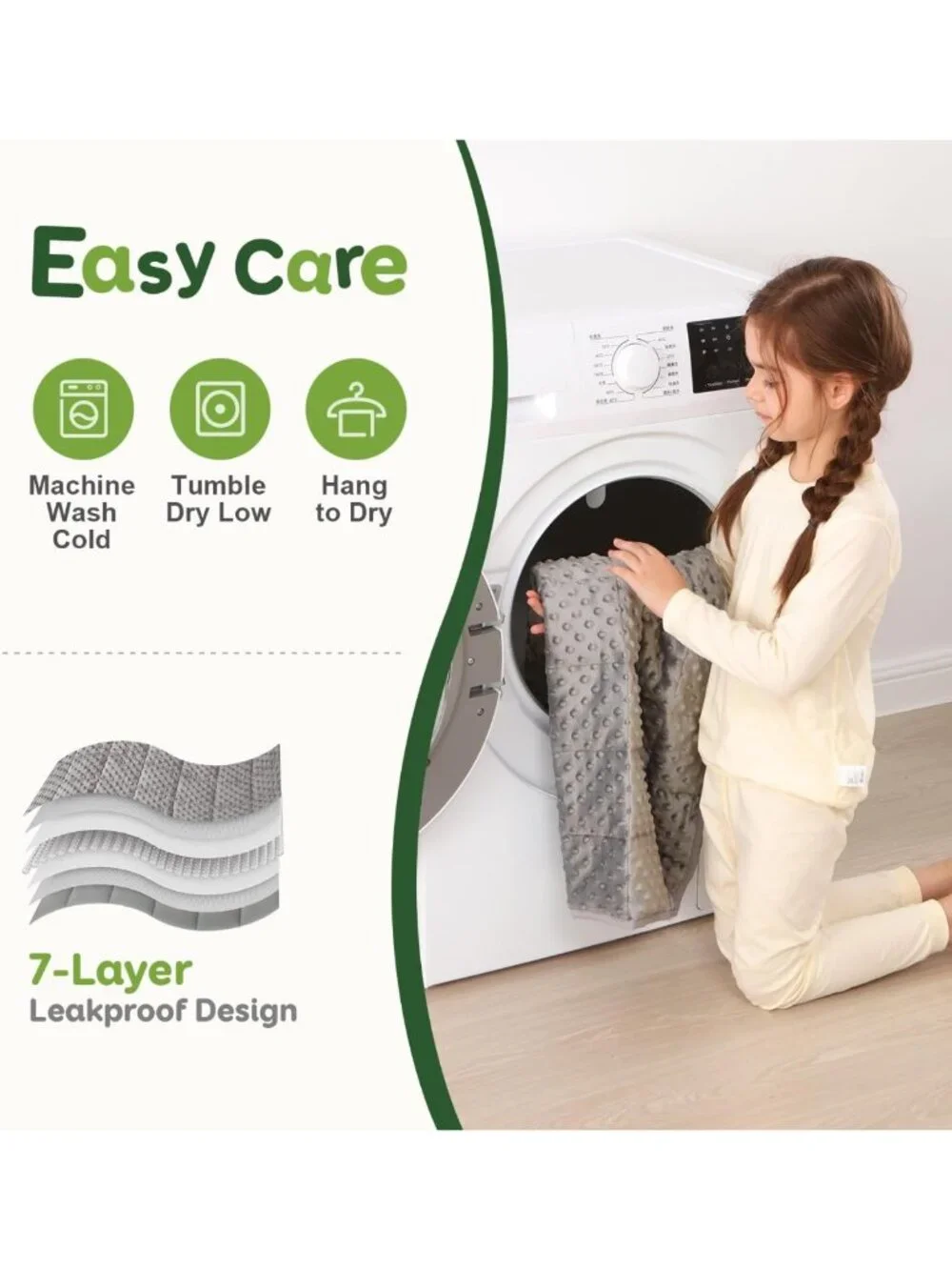 Cooling Weighted Lap Blanket 2lbs | Soft Minky, Breathable, 20x30in | Calm & Nap